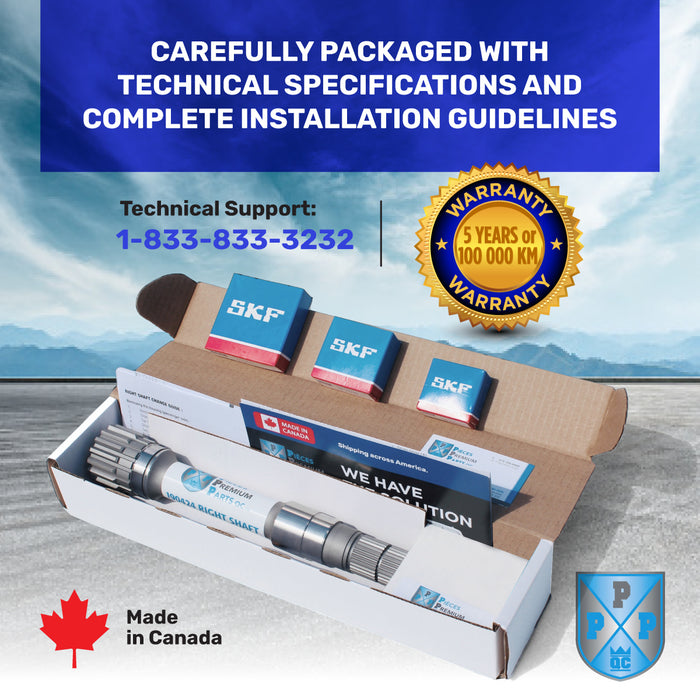 Découvrez le kit de remplacement 42-190424RL DT pour Ram 1500DT (2019-2023) avec 2 arbres CV. Acier allié de haute qualité, installation facile.