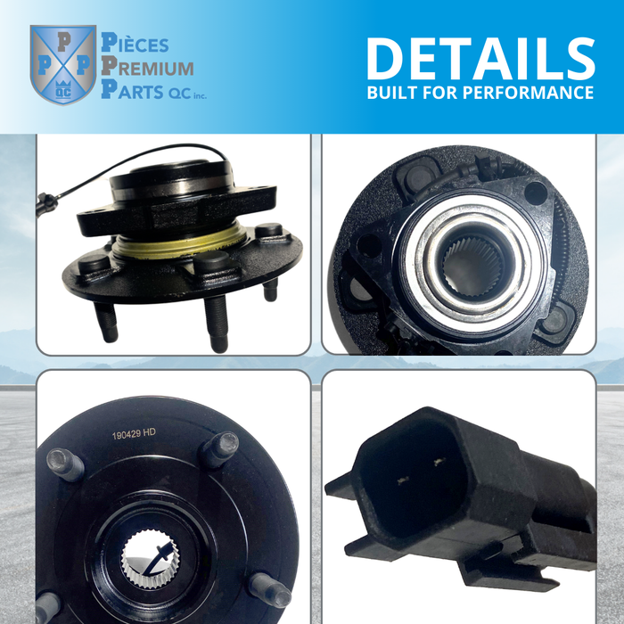43-190429 | Roulement de roue avant et ensemble de moyeu pour Dodge Ram 1500 (2012 à 2019) et Dodge Ram 1500 Classic (2019 à 2021)