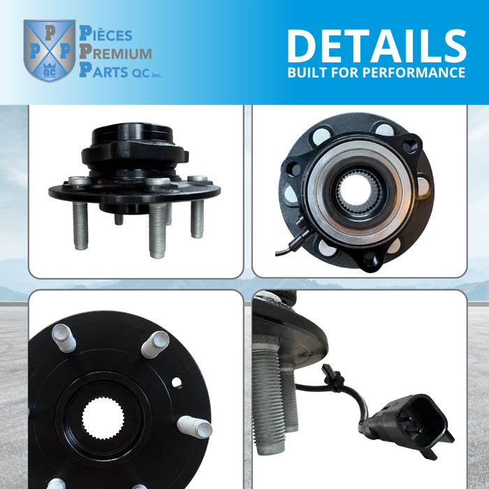 43-190429HD-DT | Front Wheel Bearing and Hub Assembly for Dodge Ram 1500 DT New Body Style (2019 to 2024), 6 Lugs, Without 22-Inch Wheels