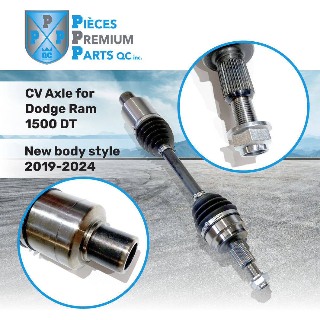 190428DT CV Axle Shaft H/D For Dodge Ram 1500 DT 2019 to 2024 Front  Driver or Passenger Side With Neoprene Boots