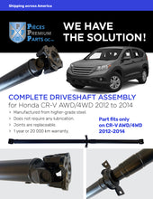 Charger l&#39;image dans la galerie, Premium Parts QC 43-42120-1904 Complete Driveshaft Assembly Compatible for Honda CR-V 2012-2014 AWD/4WD