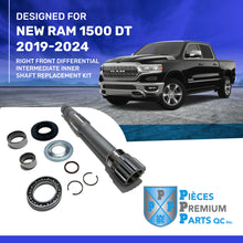 Charger l&#39;image dans la galerie, 190424 Axle Shaft for Ram 1500 DT- Right Front Differential Intermediate Inner Shaft Replacement -for 2019 to 2024 Ram 1500 DT New body style