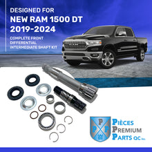Charger l&#39;image dans la galerie, 42-190424RL DT Right and Left Front Differential Intermediate Inner Shafts Replacement Kit-for 2019 to 2024  Ram 1500DT New body style with 2 CV Axles with Neoprene Boots.