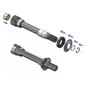 190424RL Axle Shaft for Ram 1500-Right and Left Front Differential Intermediate Inner Shaft Replacement Kit-for Ram 1500 2012 to 2018 and Ram 1500 Classic 2019 to 2022